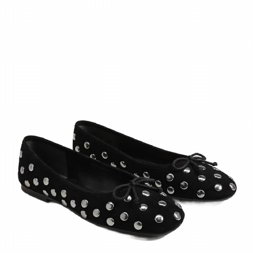 NEW SAM EDELMAN women's alie stud flats in black